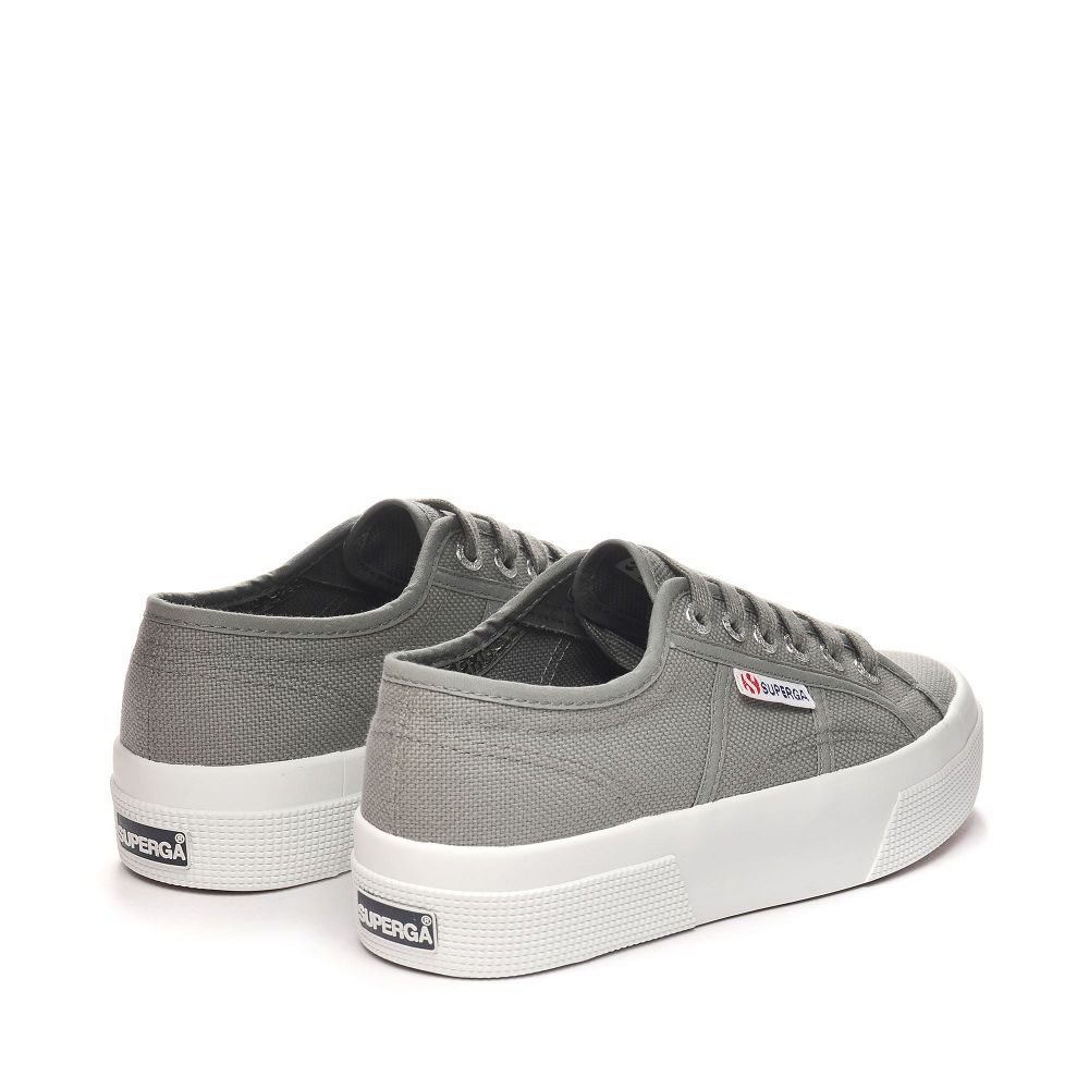 Superga 2740 Grey Platform Sneakers - Women's USA | US3274745